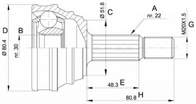 OPEN PARTS cvj519010 -  Шарнирный комплект, приводной вал